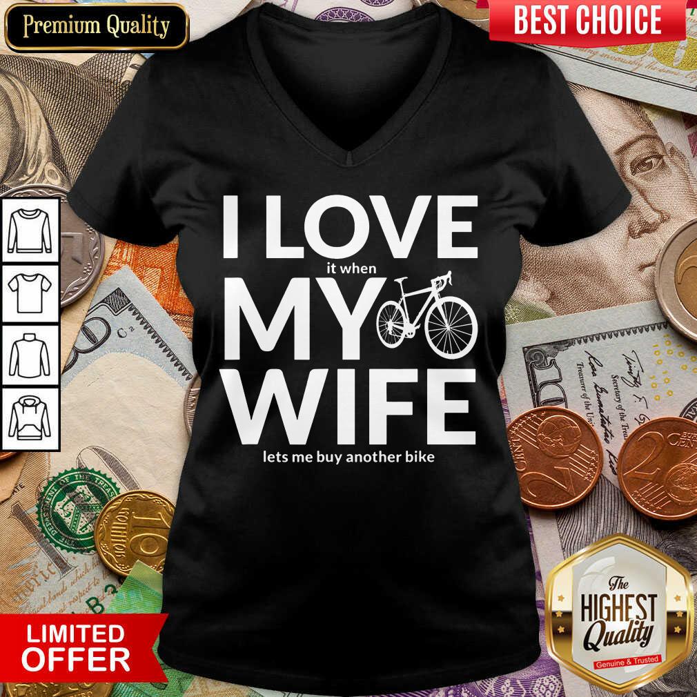 Perfect I Love My Wife Lets Me Buy Another Bike Shirt - Image 4