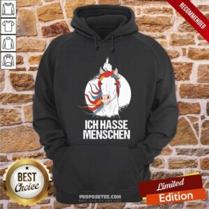 Alternative view of Perfect Ich Hasse Menschen Mittelfinger Cooles Einhorn Shirt
