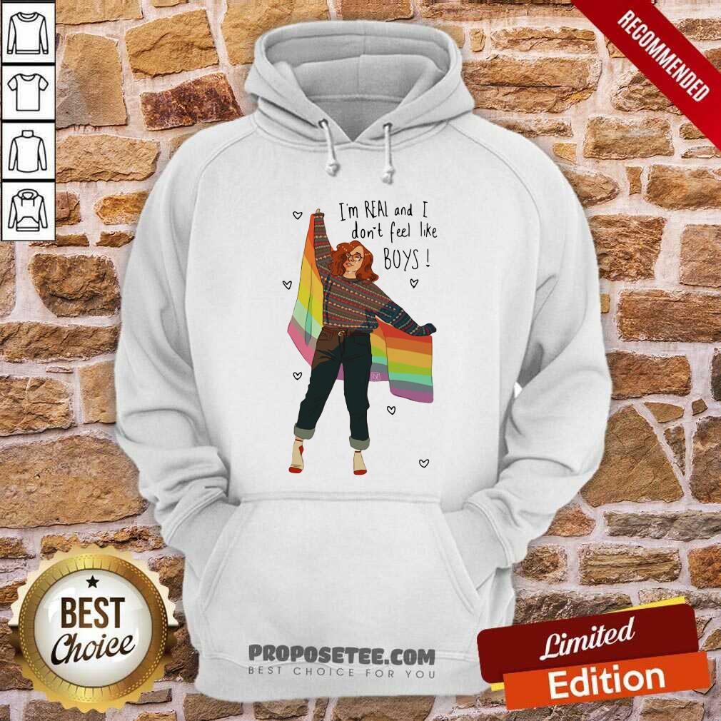 Perfect I’m Real And I Don’t Feel Like Boys LGBT Flag Shirt - Image 2