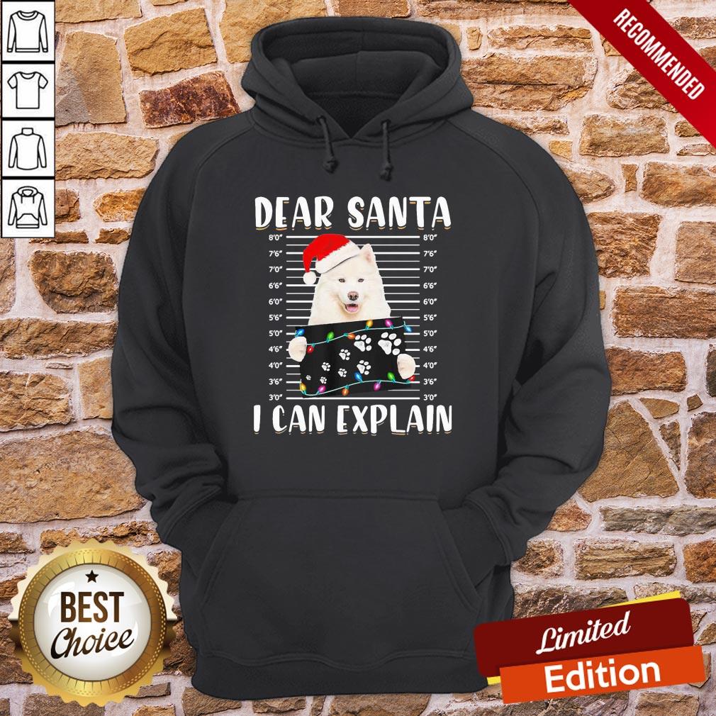Perfect Japanese Santa Spitz Dear Santa I Can Explain Light Christmas Shirt - Image 5