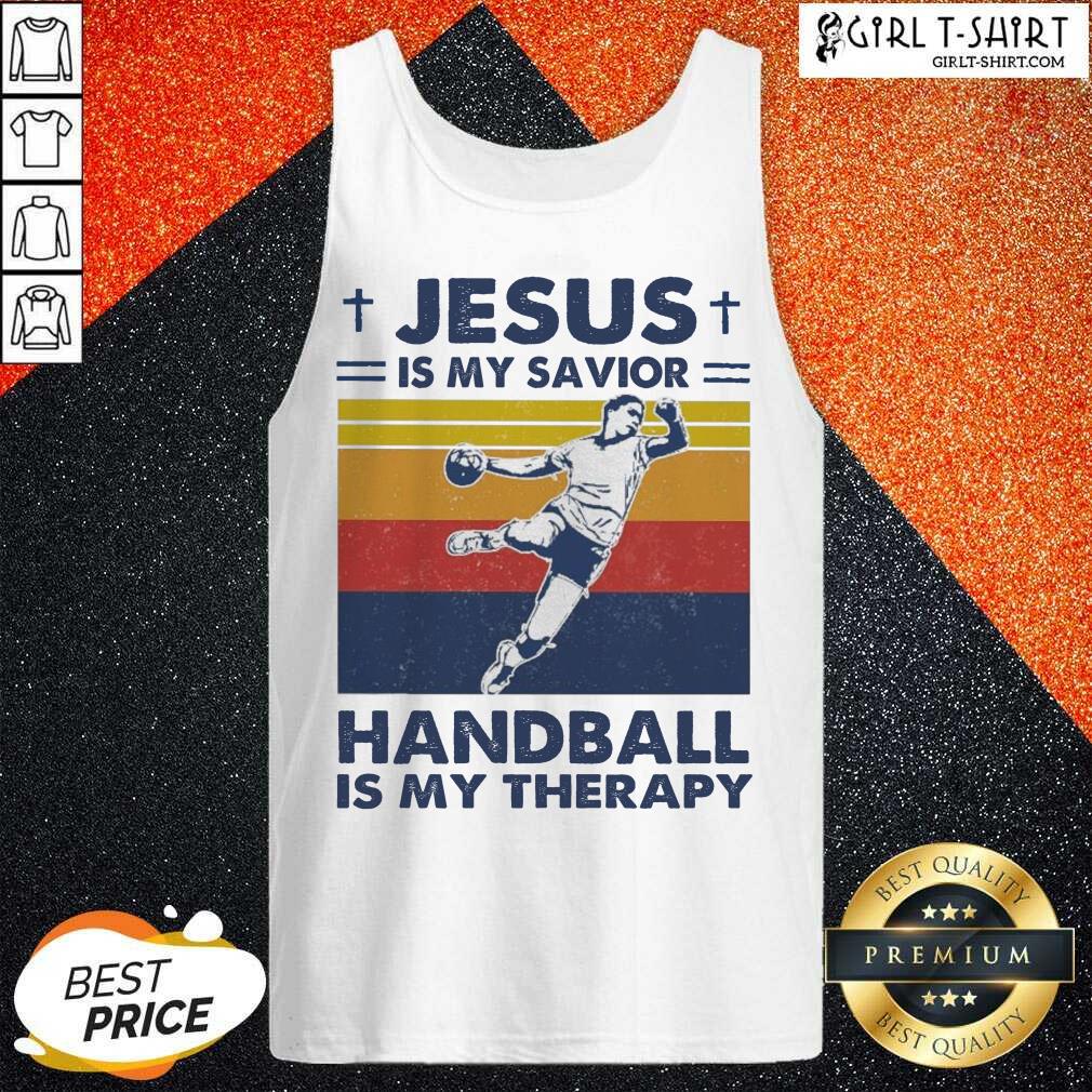 Perfect Jesus Is My Savior Handball Is My Therapy Vintage Shirt - Image 3
