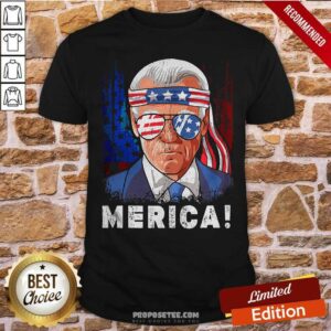 Perfect Joe Biden Merica Sunglasses Ribbon American Flag Shirt