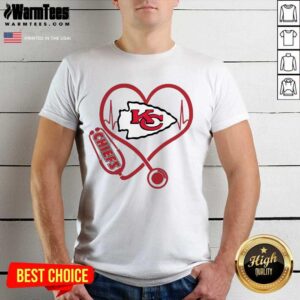 Perfect Kansas City Chiefs Nurse Stethoscope Heart Shirt