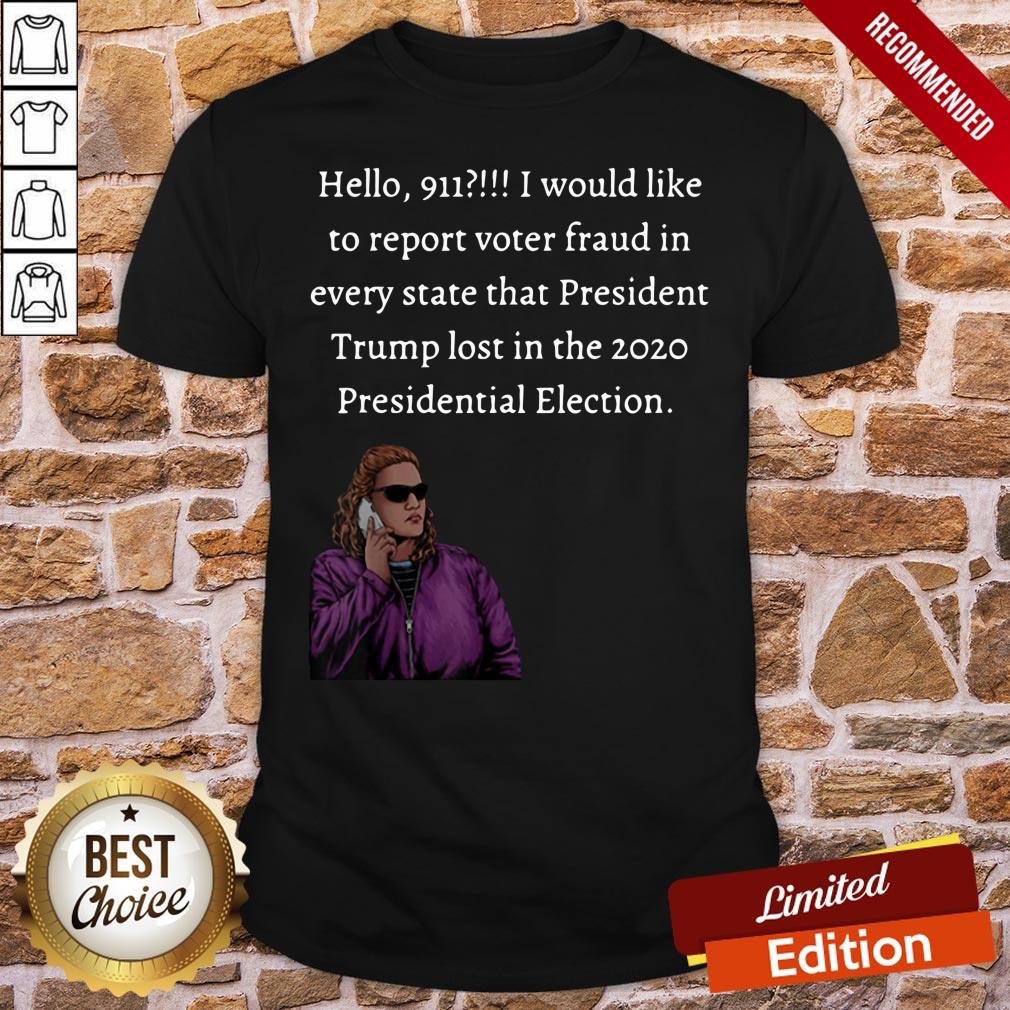 Perfect Karen Calling 911 2020 Presidential Election Anti Donald Trump Tee Shirt
