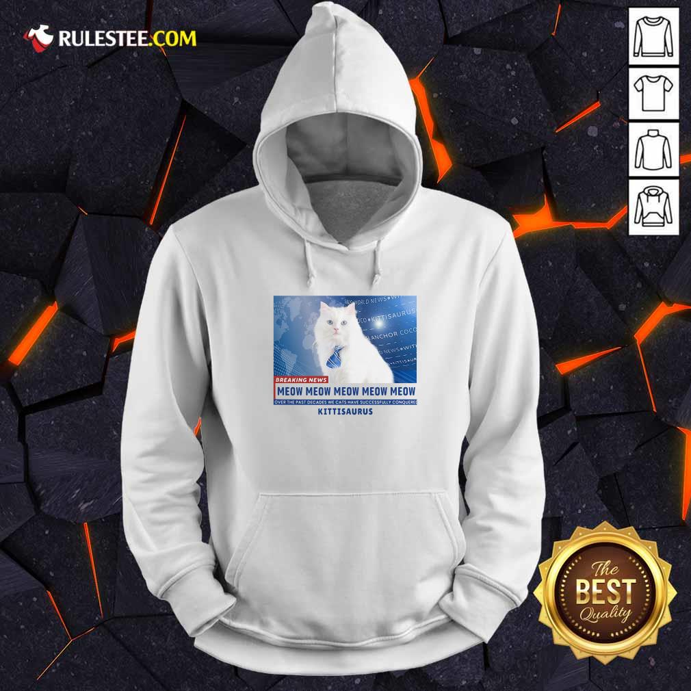 Perfect Kittisaurus News Anchor CoCo Cat Shirt - Image 2