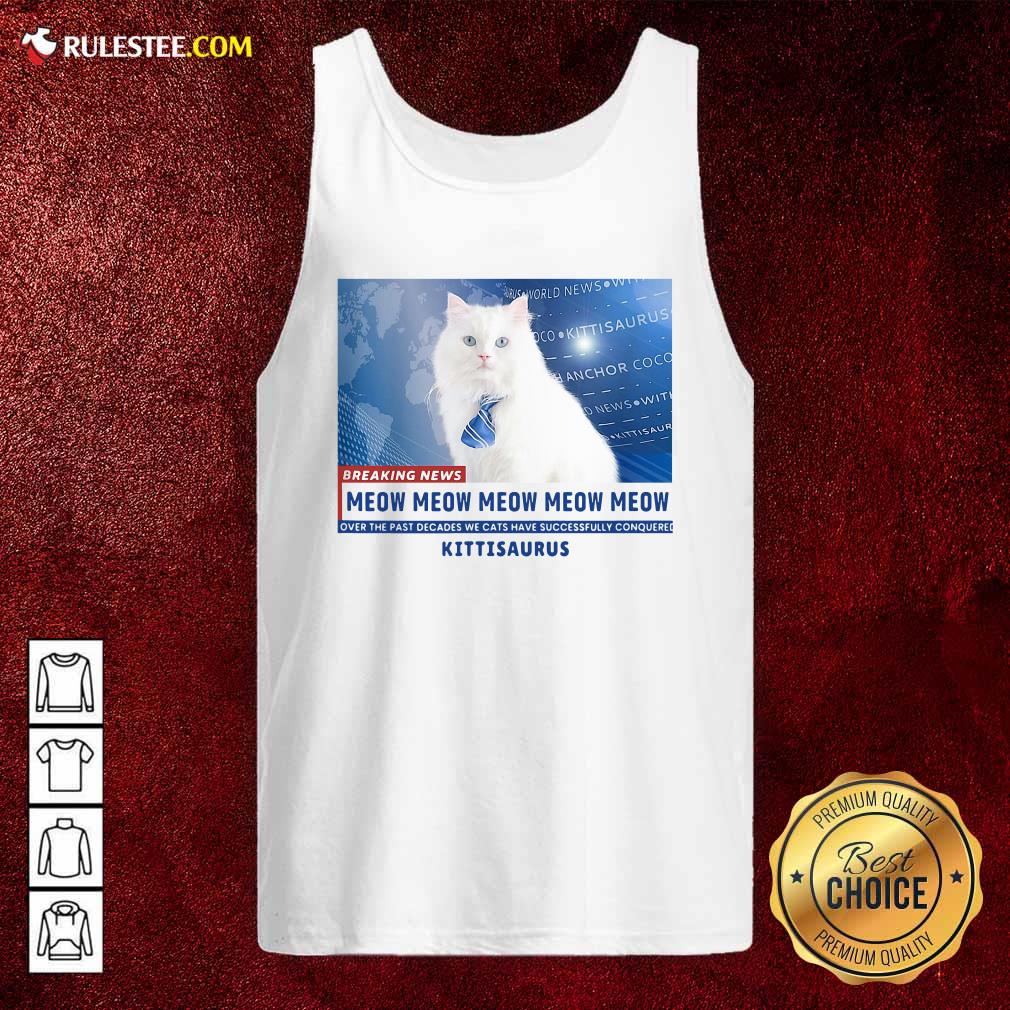 Perfect Kittisaurus News Anchor CoCo Cat Shirt - Image 4