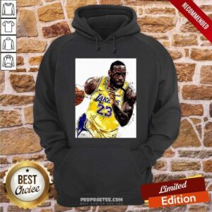 Alternative view of Perfect Lebron James 23 Los Angeles Laker Shirt