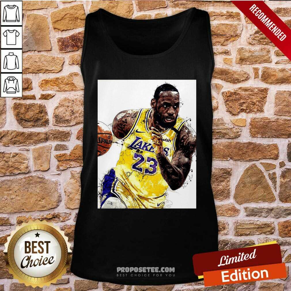 Perfect Lebron James 23 Los Angeles Laker Shirt - Image 4