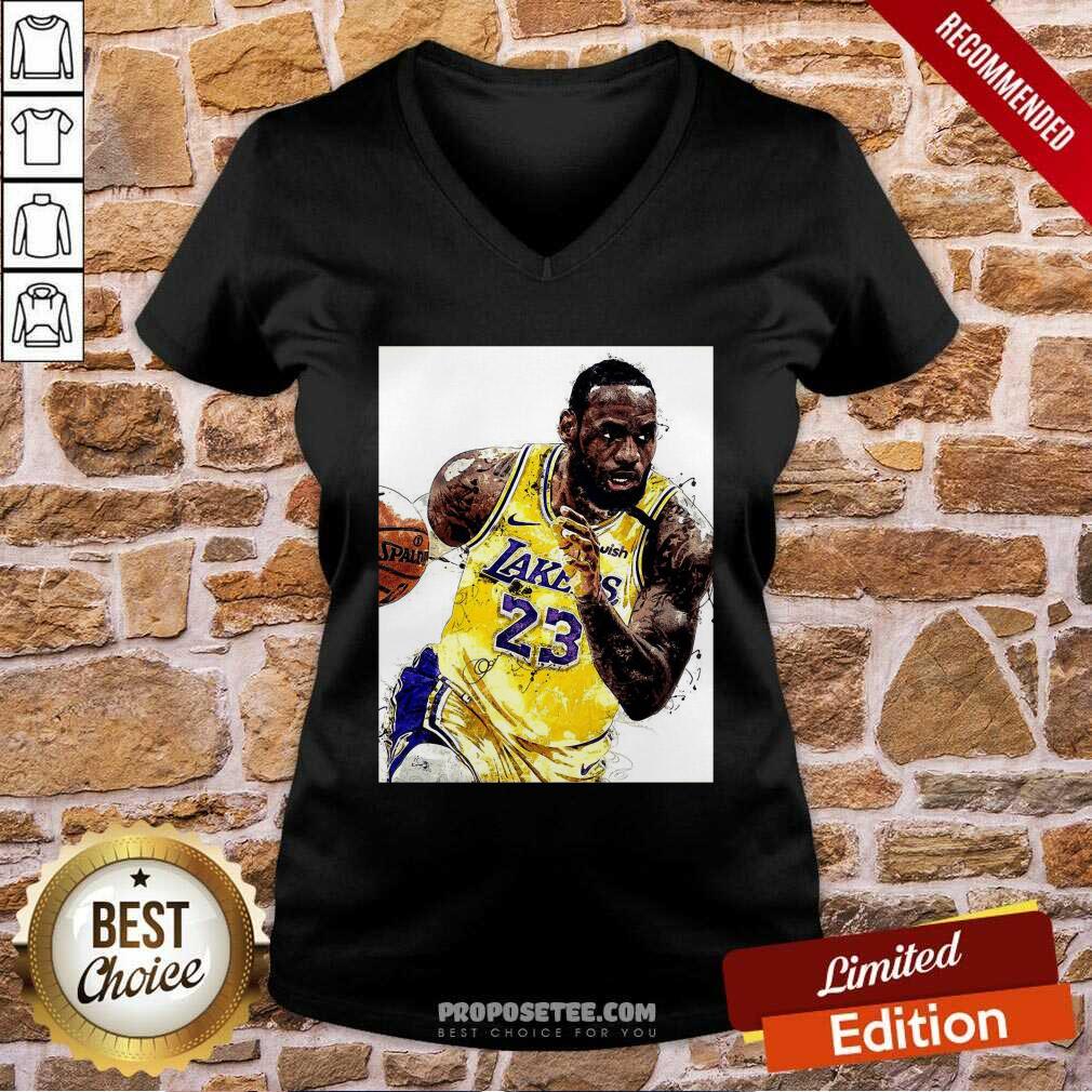 Perfect Lebron James 23 Los Angeles Laker Shirt - Image 3