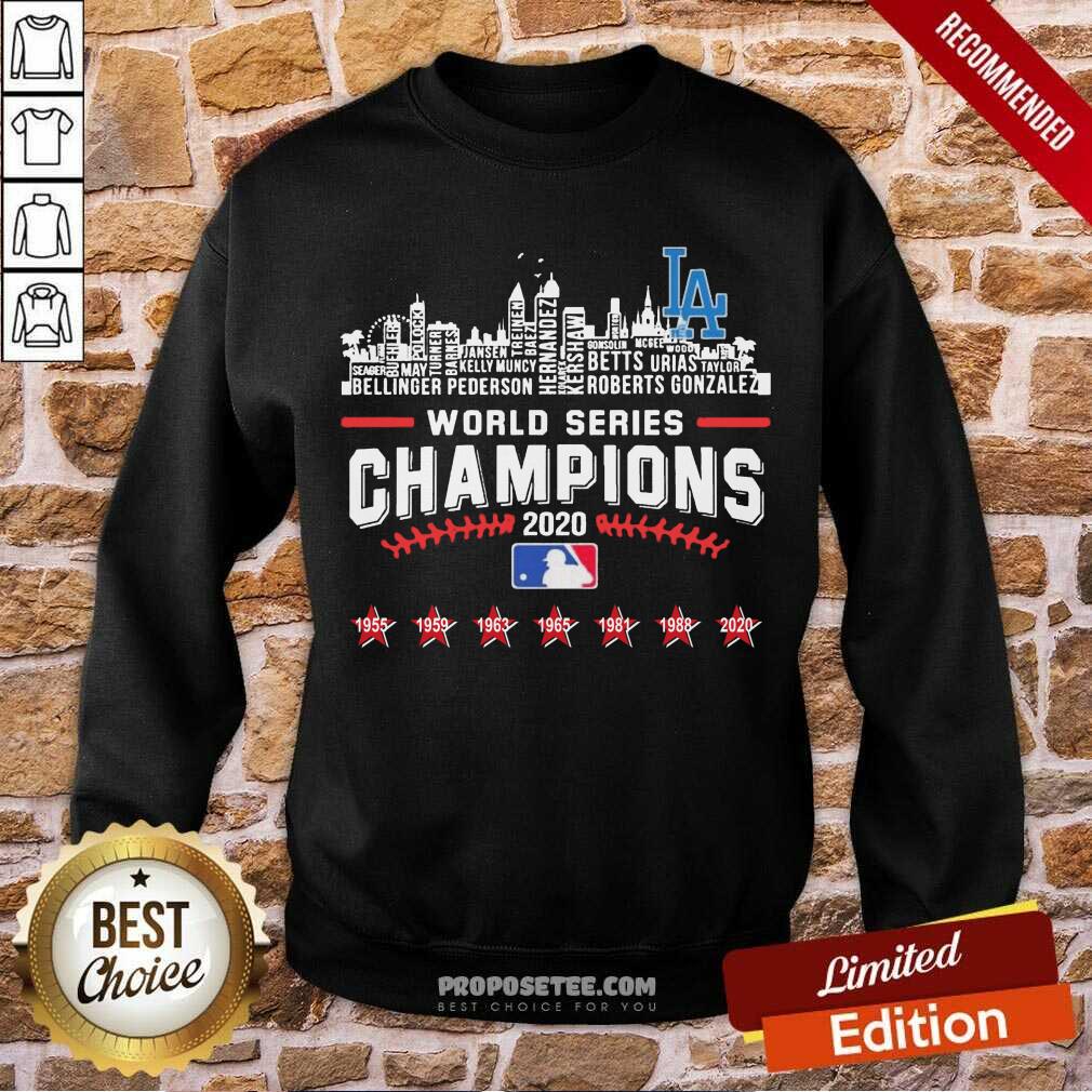 Perfect Los Angeles Dodgers World Series Champions 2020 Mlb Shirt - Image 5