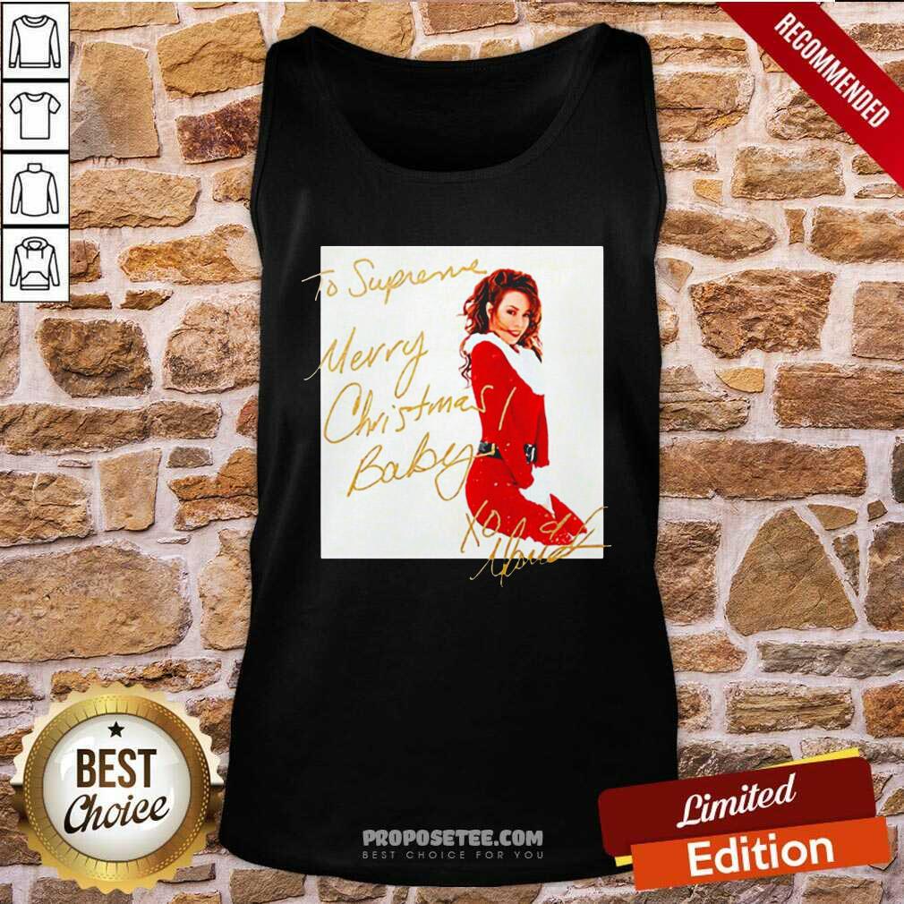 Perfect Mariah Carey To Supreme Merry Christmas Baby Shirt - Image 4