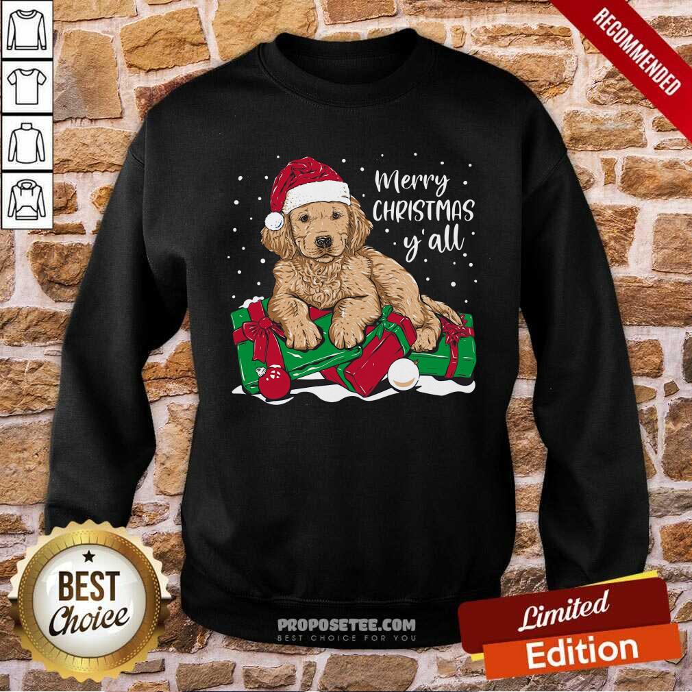 Perfect Merry Christmas Y’All Puppy Dog Shirt - Image 5