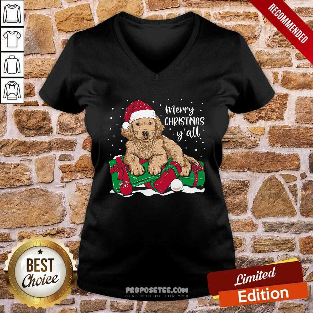 Perfect Merry Christmas Y’All Puppy Dog Shirt - Image 3