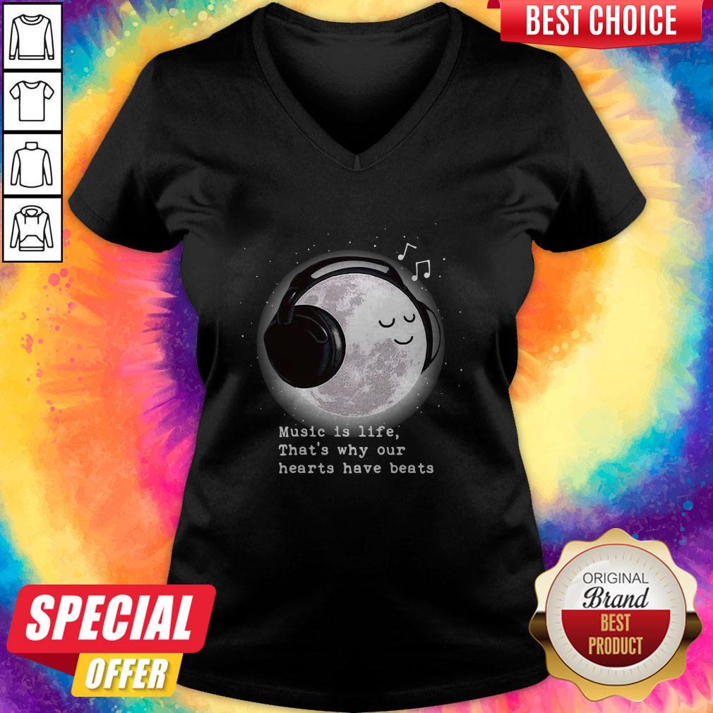 Perfect Music Is Life That’s Why Our Hearts Have Beats Shirt - Image 2