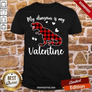 Perfect My Dinosaur Is My Valentine Shirt