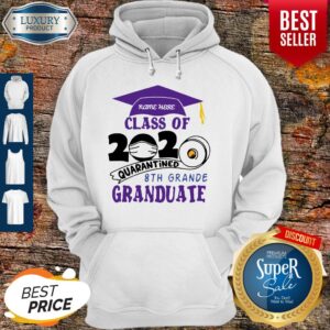 Alternative view of Perfect Name Here Class Of 2020 Quarantined 8th Grande Graduate Purple Shirt