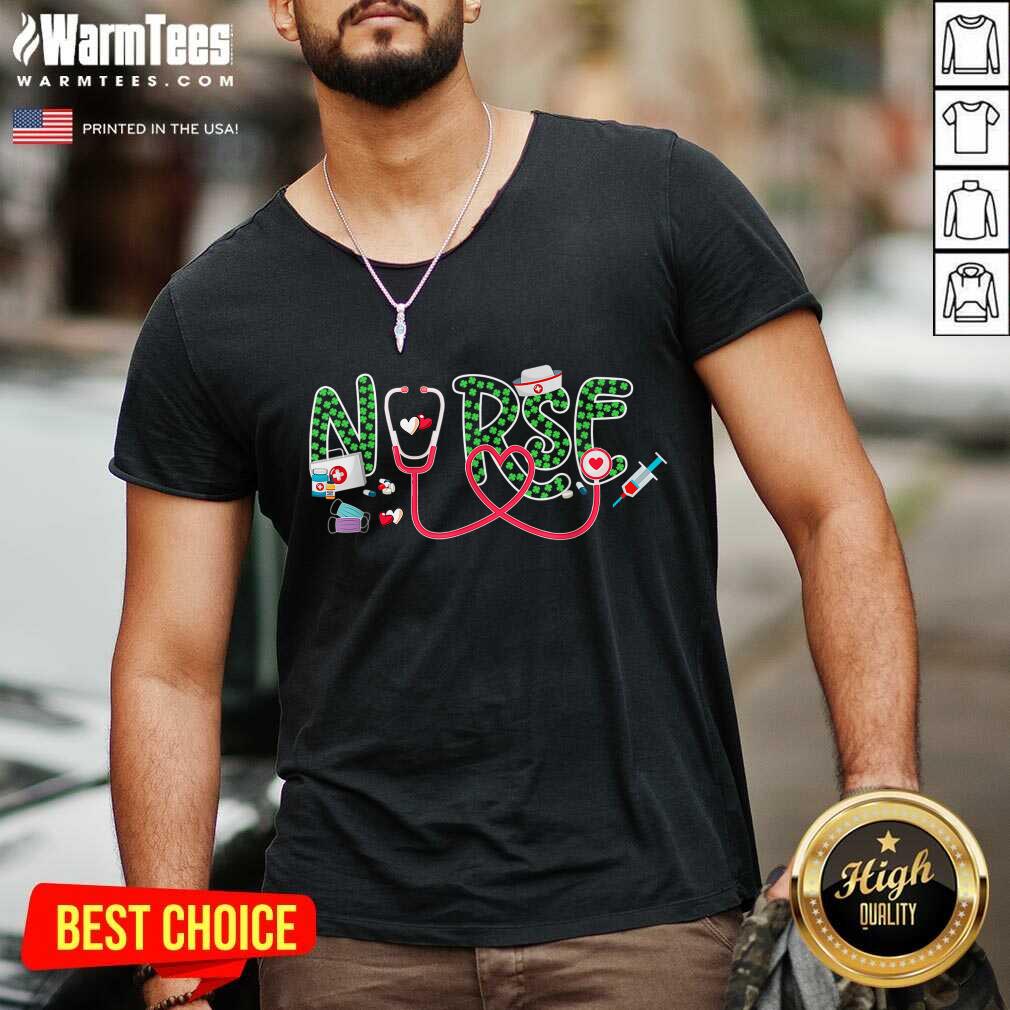 Perfect Nurse Shamrock Heart St Patricks Day Shirt - Image 5