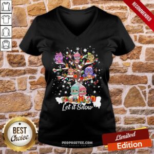 Alternative view of Perfect Owls Tree Let It Snow Merry Christmas Shirt