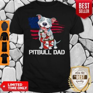 Perfect Pitbull Dad Flag Beer Father’s Day Shirt