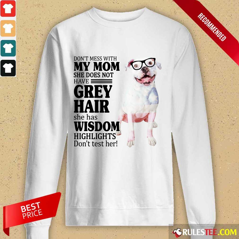 Perfect Pitbull She Does Not Have Grey Hair American Flag Shirt - Image 2