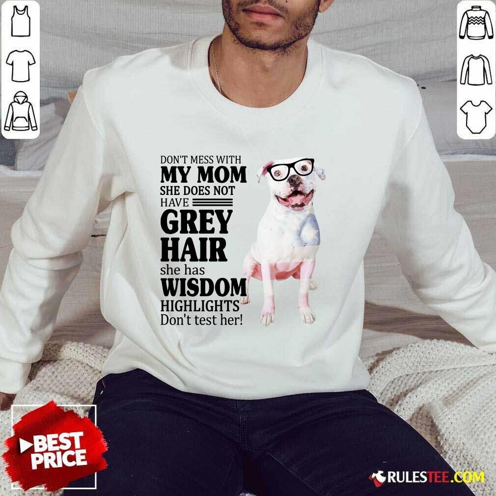 Perfect Pitbull She Does Not Have Grey Hair American Flag Shirt - Image 5