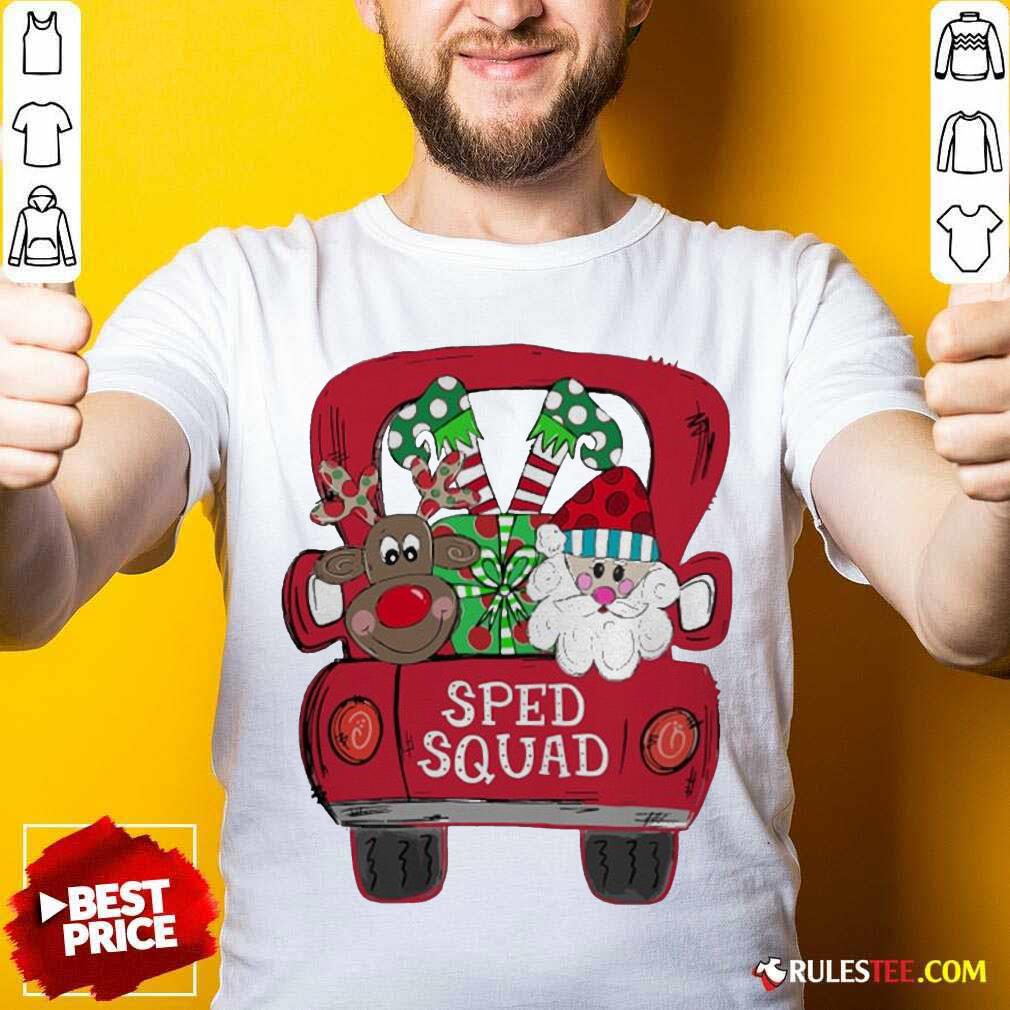 Perfect Reindeer Snd Santa Claus Sped Squad Christmas Shirt
