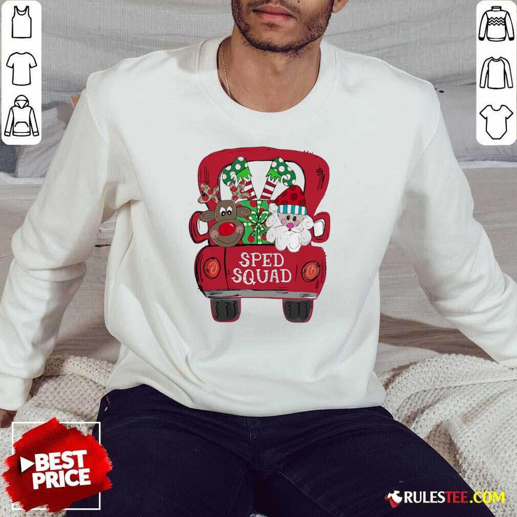 Perfect Reindeer Snd Santa Claus Sped Squad Christmas Shirt - Image 5