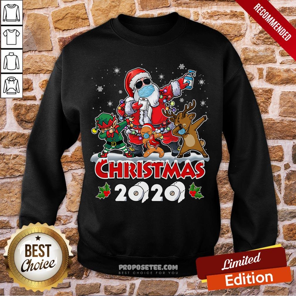 Perfect Santa And Friends Wearing Mask - New Christmas 2020 Shirt - Image 5