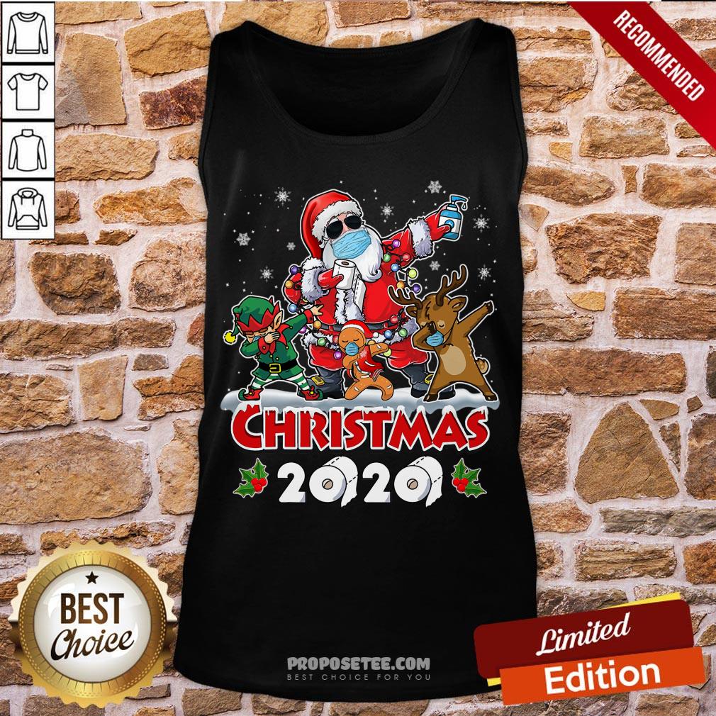 Perfect Santa And Friends Wearing Mask - New Christmas 2020 Shirt - Image 4