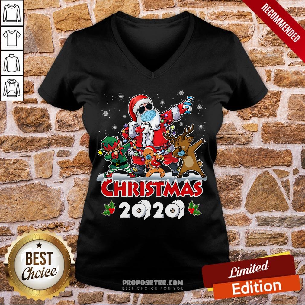 Perfect Santa And Friends Wearing Mask - New Christmas 2020 Shirt - Image 3