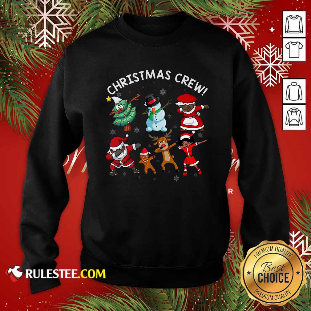 Perfect Santa Claus And Friends Dab Dance Dabbing Christmas Crew Shirt - Image 5