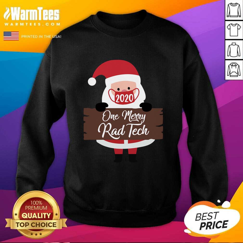 Perfect Santa Claus Face Mask 2020 One Merry Registered Nurse Christmas Shirt - Image 2