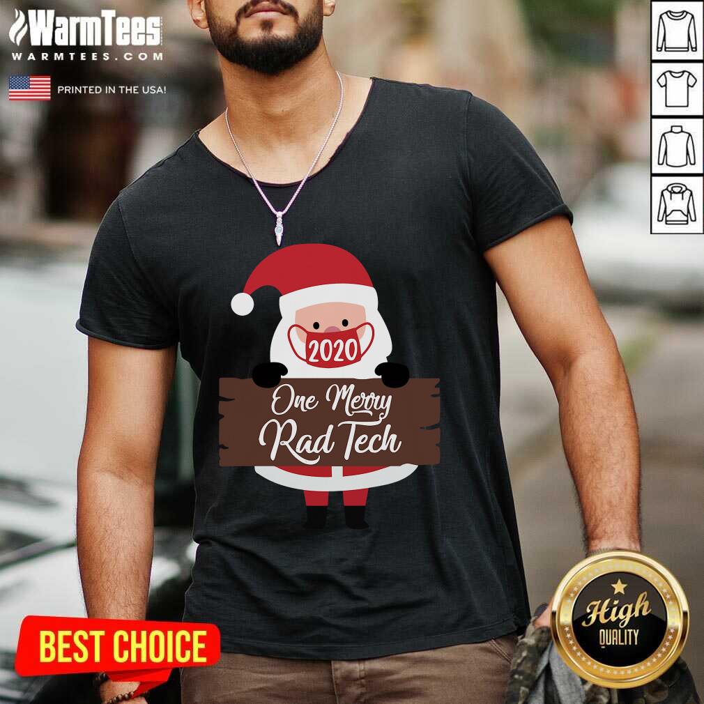 Perfect Santa Claus Face Mask 2020 One Merry Registered Nurse Christmas Shirt - Image 5