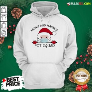 Alternative view of Perfect Santa Face Mask Merry And Masked Pct Squad Christmas Shirt