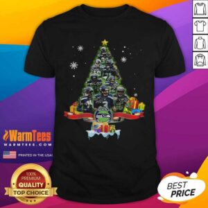 Perfect Seattle Seahawks Player Signatures Christmas Tree Shirt