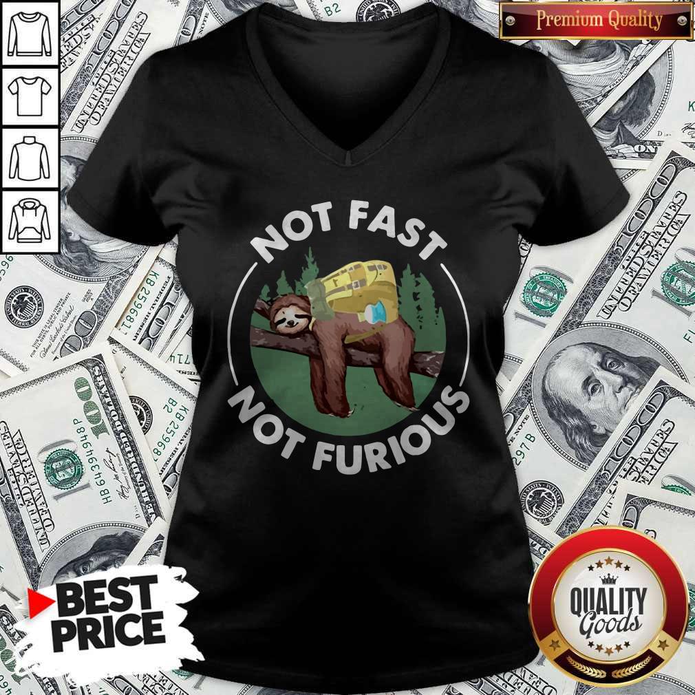 Perfect Sloth Camping Not Fast Not Furious Shirt - Image 2