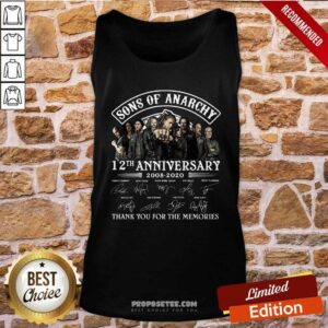 Alternative view of Perfect Son Of Anarchy 13th Anniversary 2008 2021 Thank You For The Memories Signatures Shirt