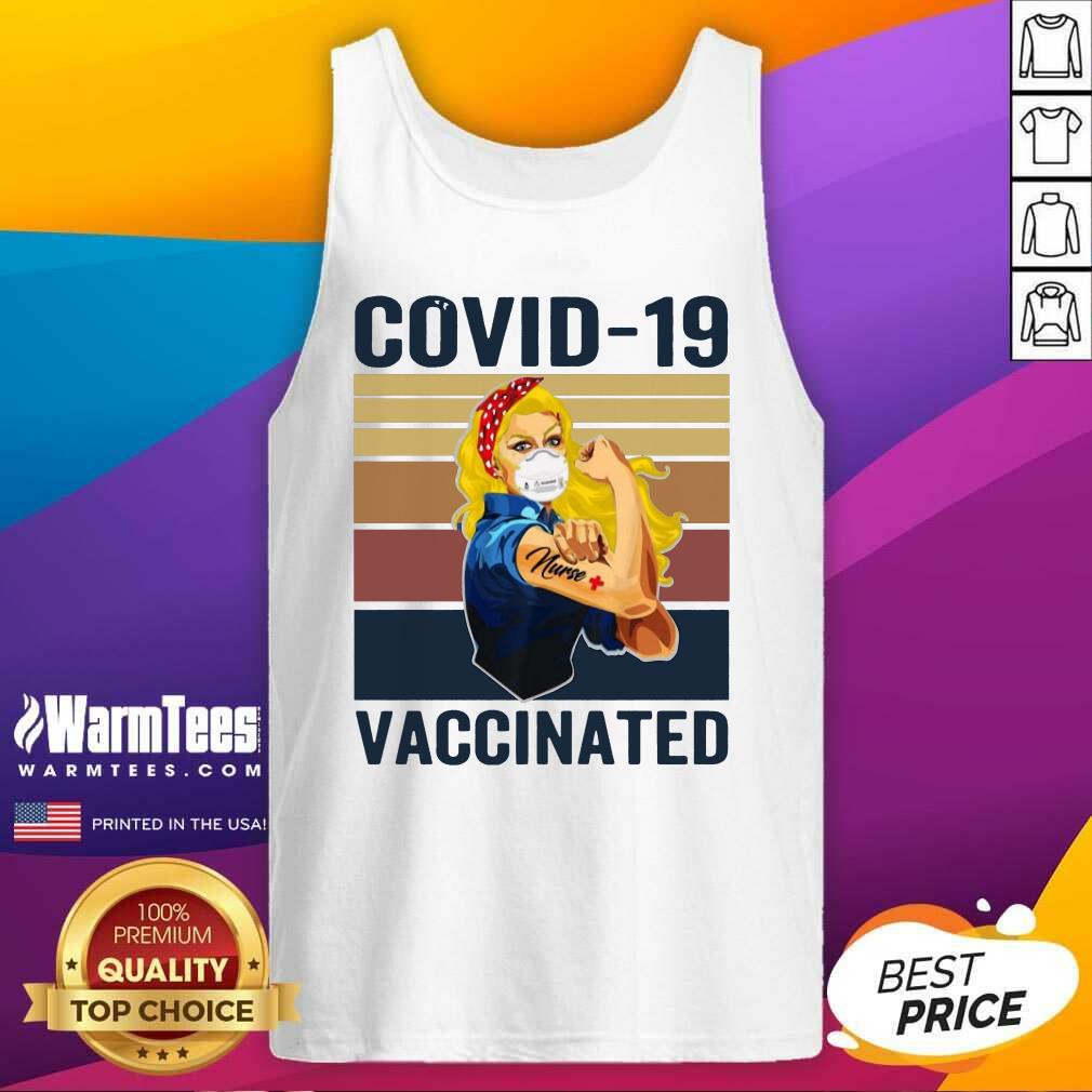 Perfect Strong Women Face Mask Tattoo Nurse Covid 19 Vaccinated Vintage Retro Shirt - Image 4