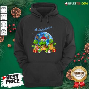 Alternative view of Perfect Three Turtle Santa Reindeer Merry Christmas Shirt