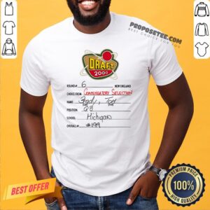 Perfect Tom Brady 2000 Draft Card New England Football Fan V2 Shirt