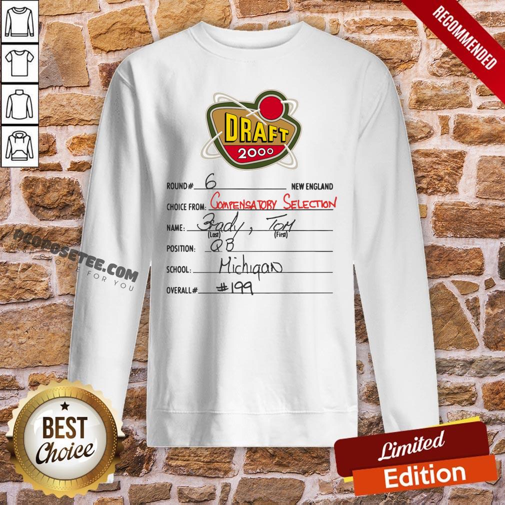 Perfect Tom Brady 2000 Draft Card New England Football Fan V2 Shirt - Image 4