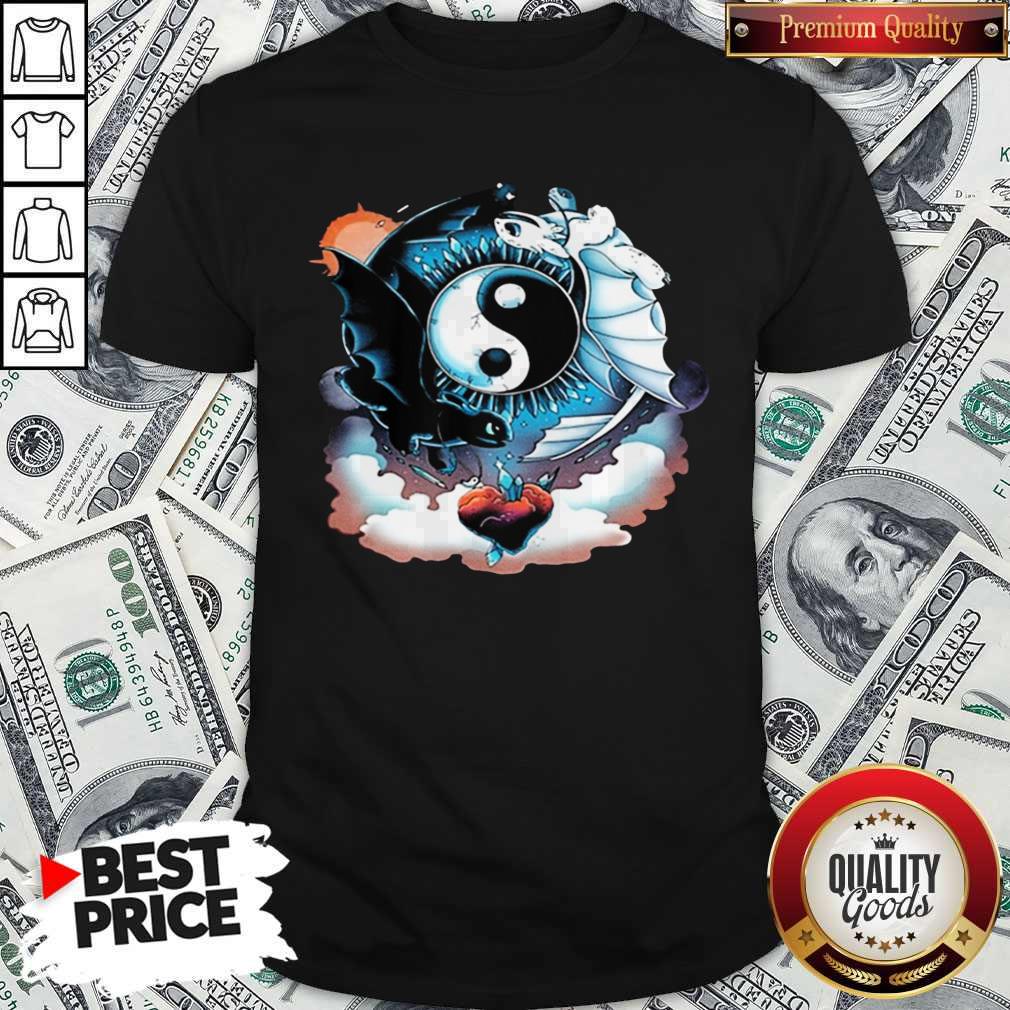 Perfect Toothless Dragon And His Girlfriend Heart Moon Shirt