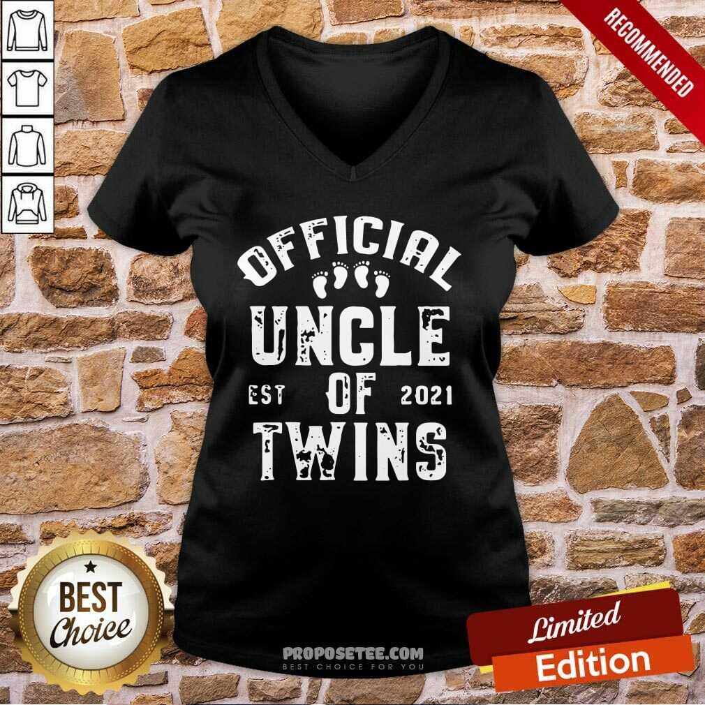 Perfect Uncle Of Twins Est 2021 Fathers Day Shirt - Image 2