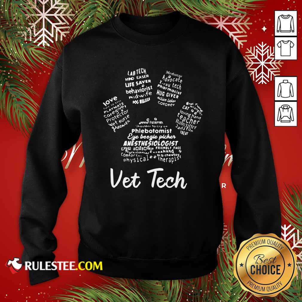 Perfect Vet Tech Paw Print Shirt - Image 5