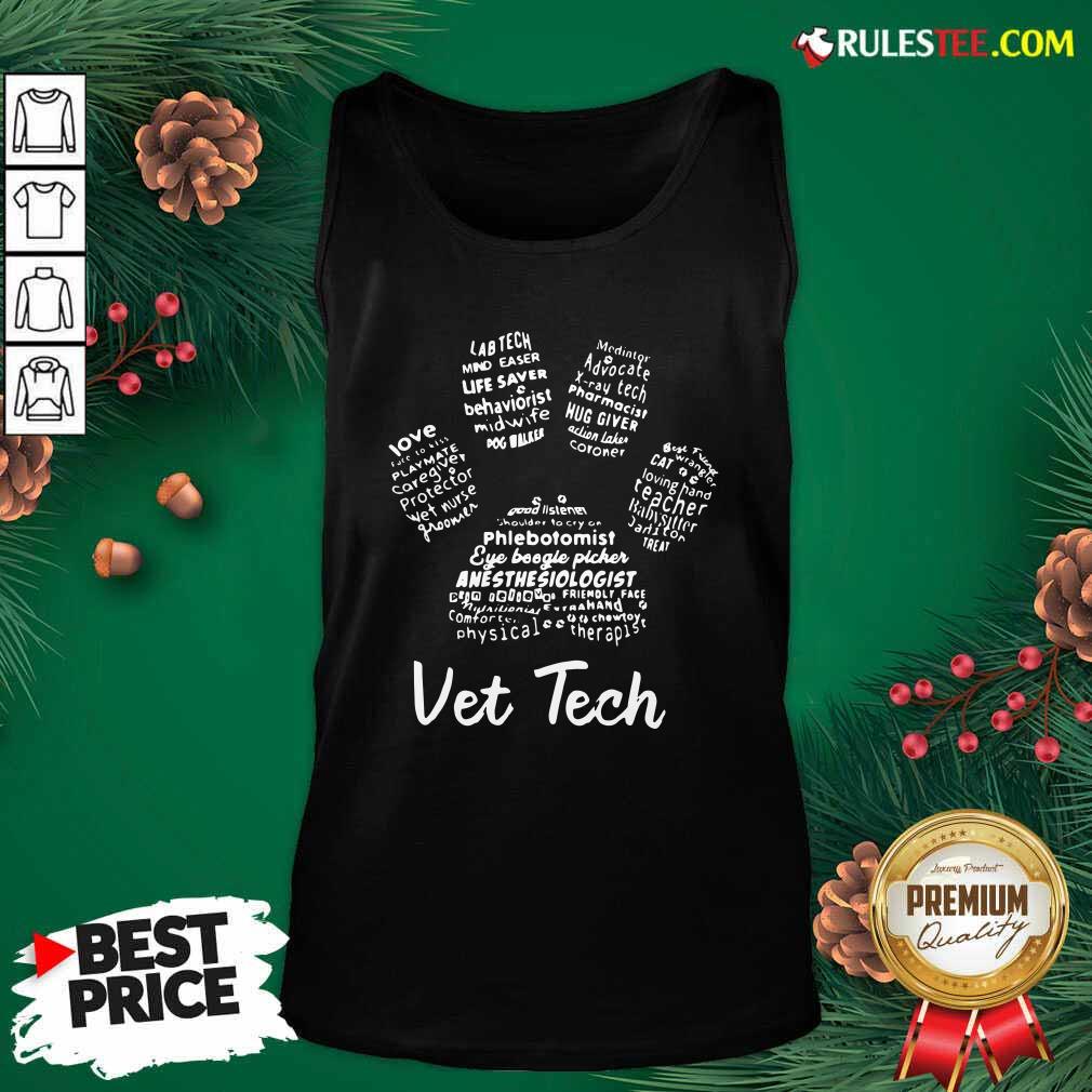 Perfect Vet Tech Paw Print Shirt - Image 4