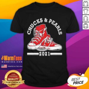 Perfect Vice President Kamala Harris Chucks And Pearls 2021 Red Shirt