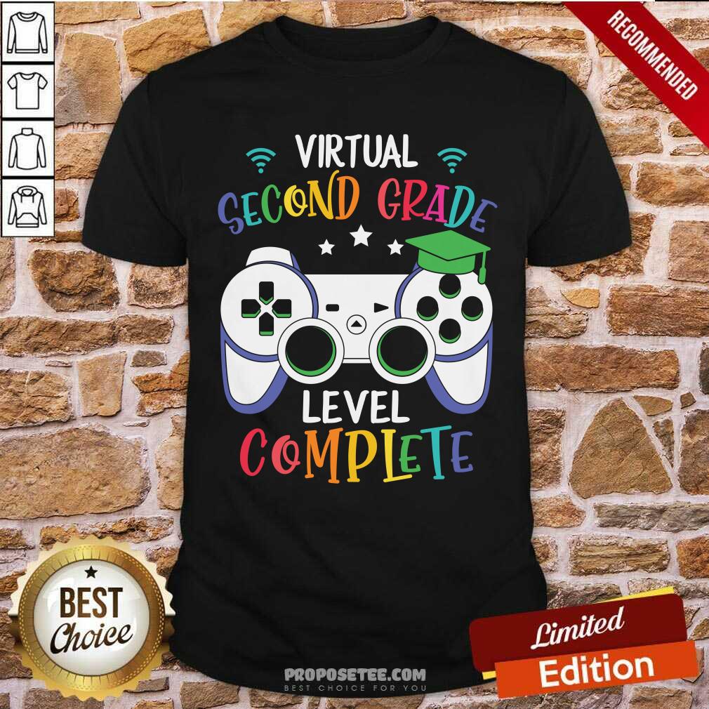 Perfect Virtual Second Grade Game Console Level Complete Shirt