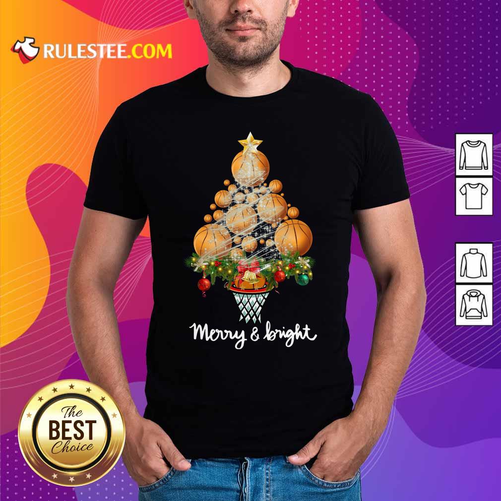 Perfect Volleyball Merry And Bright Christmas Tree Shirt