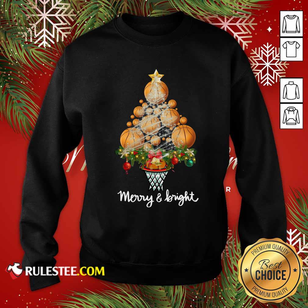 Perfect Volleyball Merry And Bright Christmas Tree Shirt - Image 5