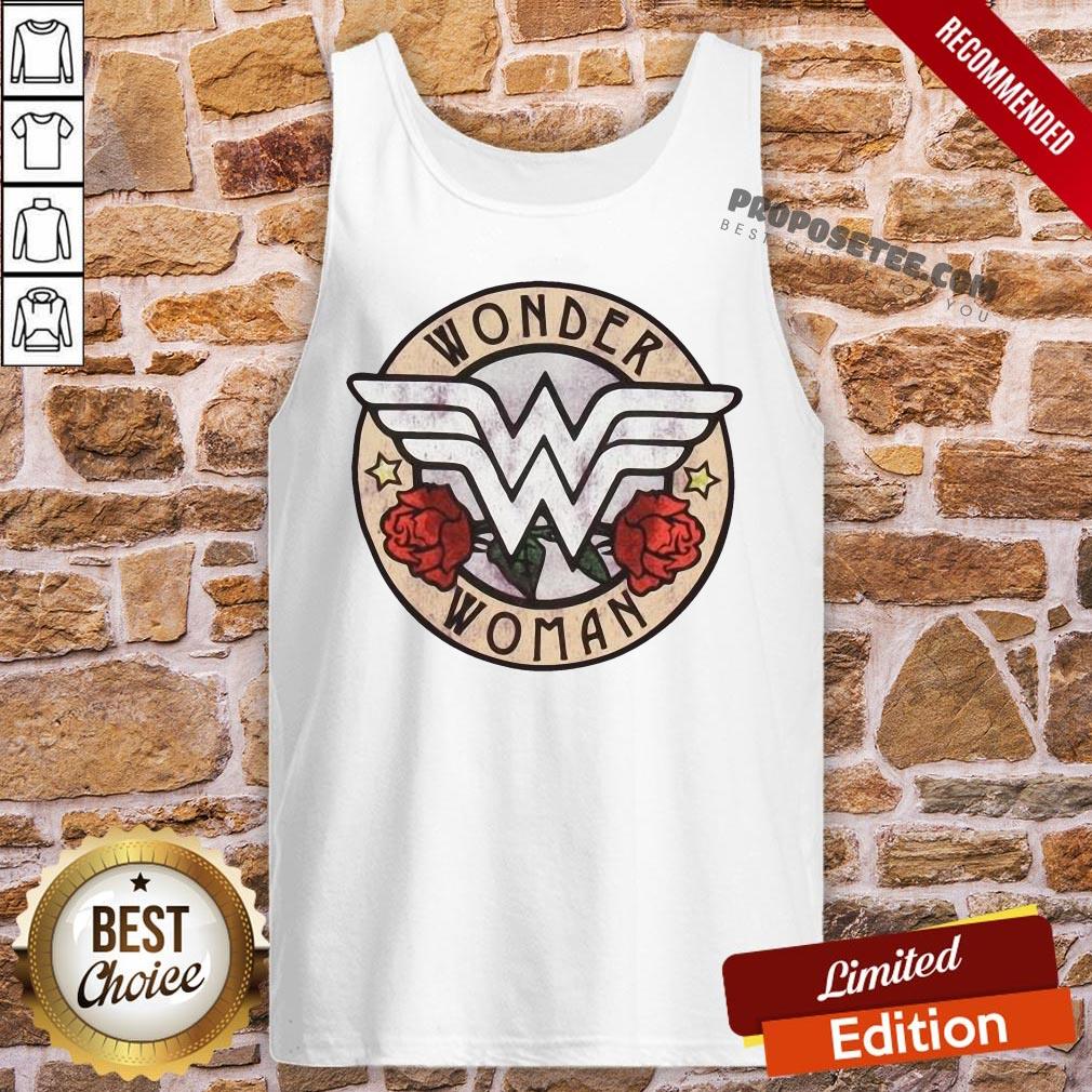 Perfect Wonder Woman Cold Shoulder Rose Logo Raglan Shirt - Image 3